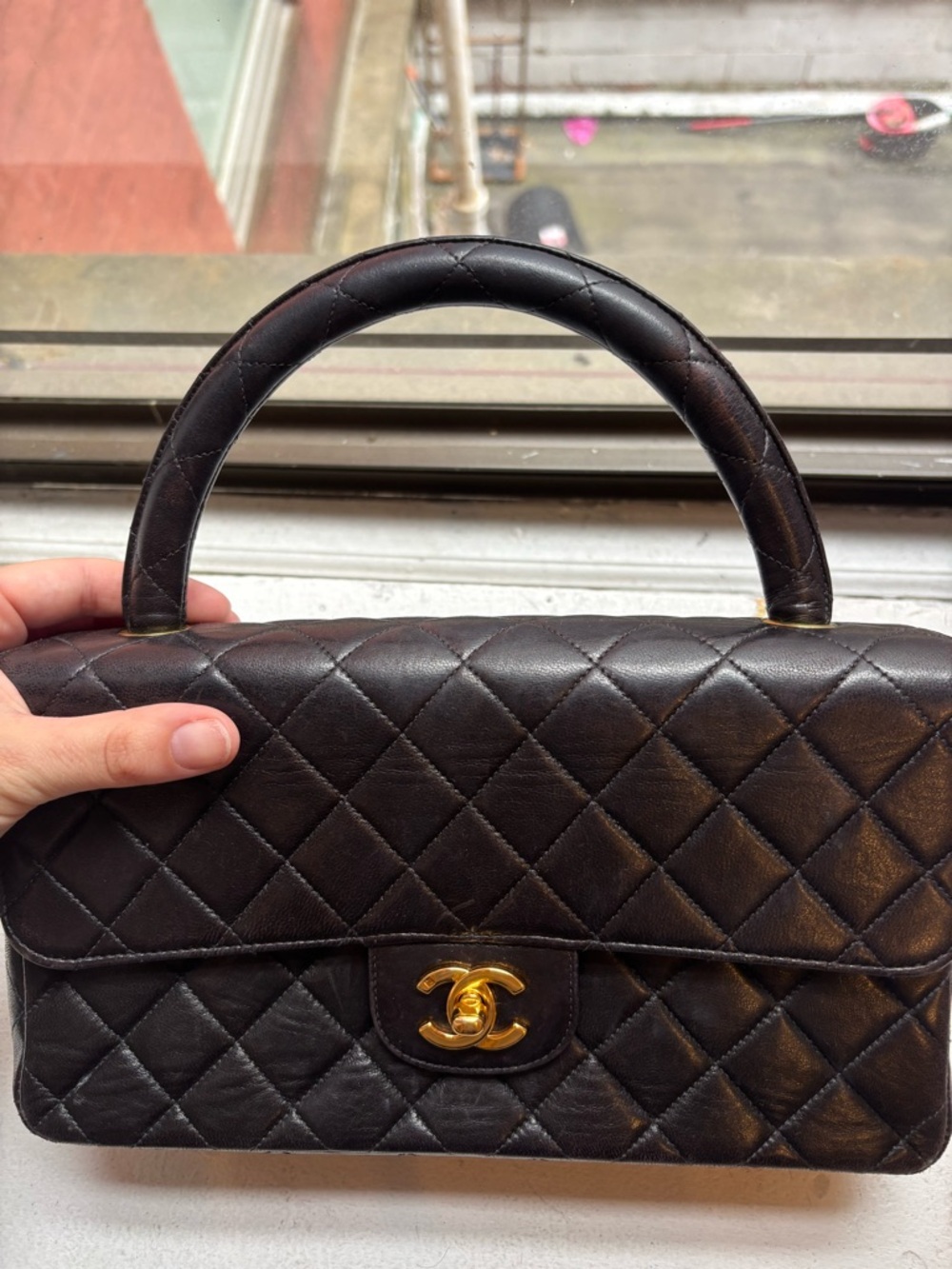 Vintage Chanel Kelly Top Handle Flap Bag - Picture 7 of 14